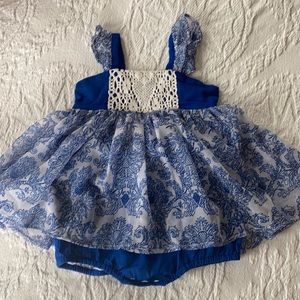 Well Dressed Wolf. Size 24 month skirted bubble